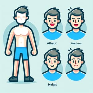 Athletic Individual Vector Art Image | Medium Height