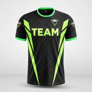 Black and Neon Green Esport Jersey