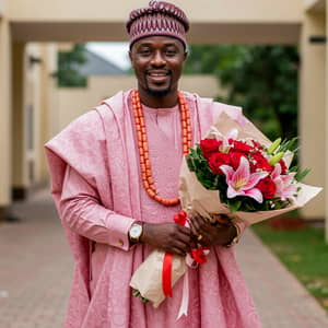 Yoruba Man in Traditional Valentine Attire