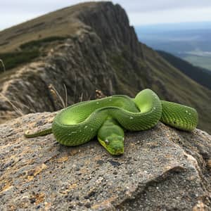 Snake on the Mountain: Nature's Intriguing Beauty