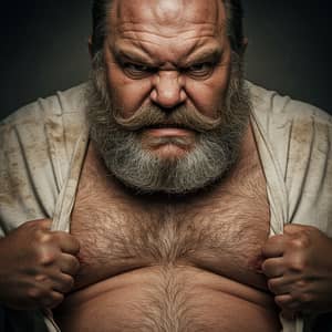 Angry Fat Hairy Old Man - Image Insights