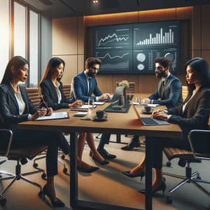 Diverse Business Meeting in Modern Conference Room