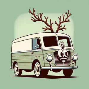 Personified GAZelle Van - Vintage Cartoon Style Design