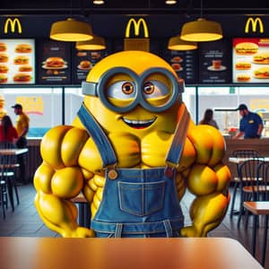 Muscular minion at Mcdonalds
