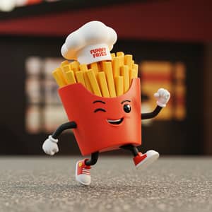 Modern & Fun French Fry Mascot for Funny Fries