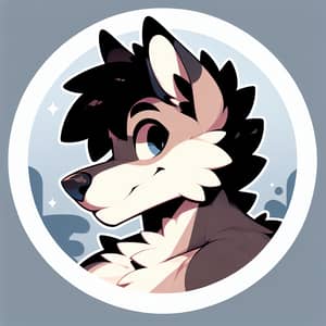 Furry Fursona Kemono Style Profile Picture Icon - Dynamic Pose