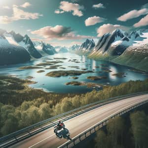 Motorcycle Journey Through Nordic Landscapes