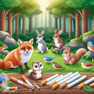 Cute Wildlife Wildlife Cigarette Litter Scene