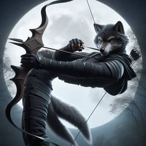 Wolf Ninja Archer: A Nighttime Warrior