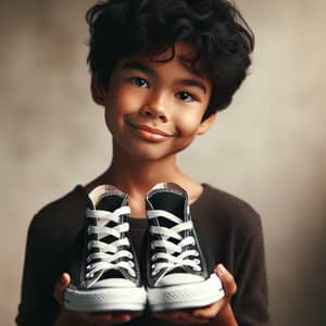 A Boy Holding Converse Sneakers - Fashion Inspiration