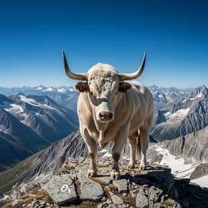 White Bull in the Mountains