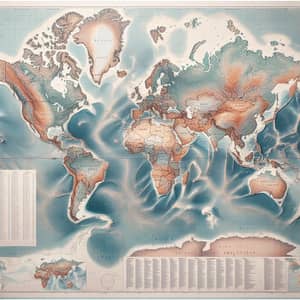 Detailed World Map with Continents and Countries | Geographic Features