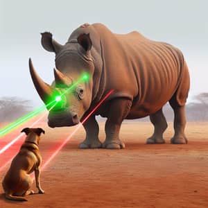 Dog Shoots Laser Beams at Rhino: A Fun Adventure