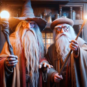 Epic Wizard Battle: Gandalf vs Dumbledore in Underwater City