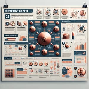 Copper Element Infographic: Atomic Number, Mass & More