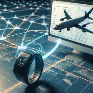 Smart Band Time Display & GPS Monitoring for Air Travel Punctuality