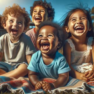 Joyful Kids Laughing in Nature - Embrace Happiness