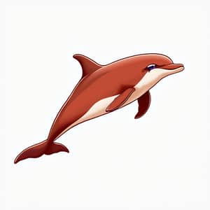 Minimalist Leaping Dolphin Vector Illustration