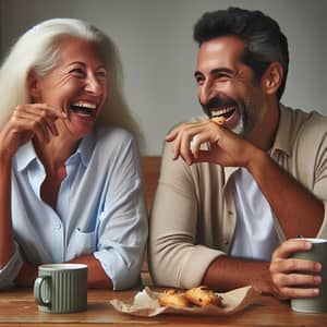 Cultural Friendship: Enjoying Snacks and Coffee Together