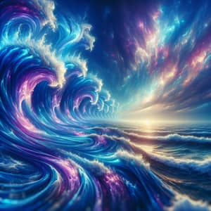 Surrealistic Ocean Waves: A Dreamscape Journey