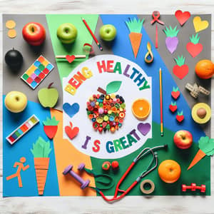 Creative Work by Children on 'Being Healthy is Great'