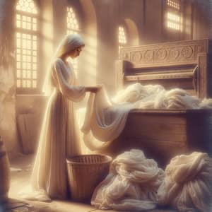 Vintage Linen Laundry Service Advertisement | Nostalgic Art Photo