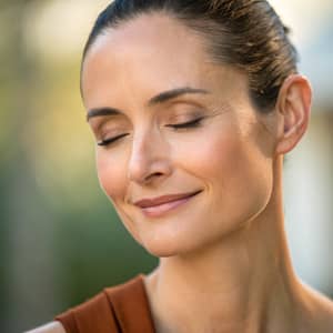 Calm and Peaceful Woman Face Art