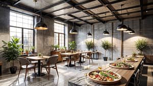 Industrial Italian Restaurant Design Ideas