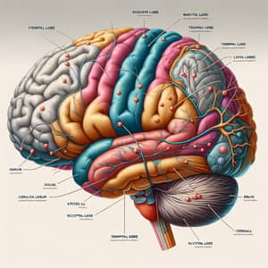 Comprehensive Brain Anatomy Illustration