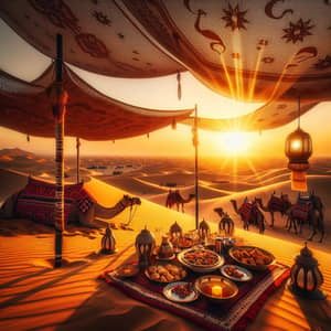 Sunset in Dubai Desert: Traditional Arabian Experience