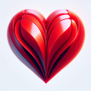 Stylized Ruby Red Heart Image for Your Projects