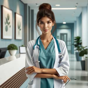 Experienced Female Doctor in Modern Hospital