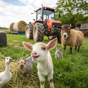 Adorable Farm Babies with Big Smiles