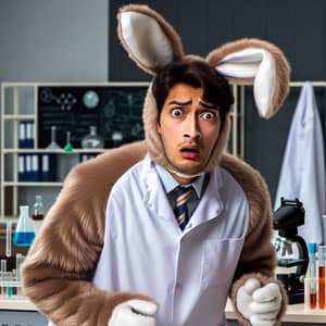 South Asian Male in Hare Costume Escapes Laboratory | Unconventional Experiment