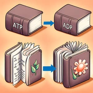 ATP to ADP Transformation in Biological Concept