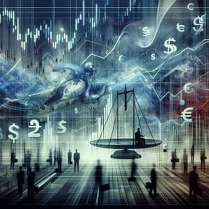 Abstract Financial Markets Art | Stock Trades Representation