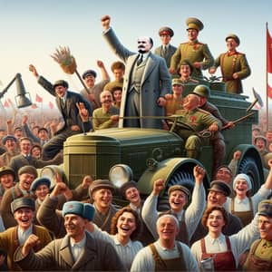 Lenin on Armored Car: May 1 Workers' Day Celebration