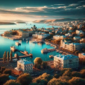 Panoramic View of Sevastopol, Crimea | Azure Sky & Cerulean Sea