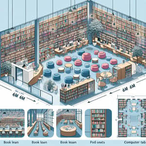 Dynamic Book Library Furniture | Reading Area, Pod Seat & Computer Table