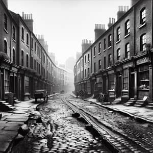 Victorian Cobblestone Street in London - Daytime Views