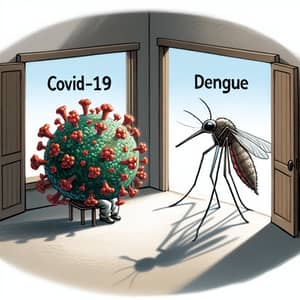 COVID-19 vs Dengue: An Editorial Cartoon Insight