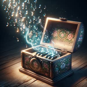 Magical Music Box with Dancing Notes