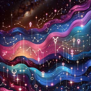 Spectrum of Gender Identity Art: Celestial Constellations