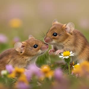 Two Romantic Mice - Love in the Animal Kingdom