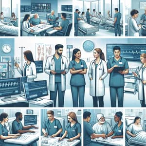 Diverse Medical Staff in Modern Hospital Setting