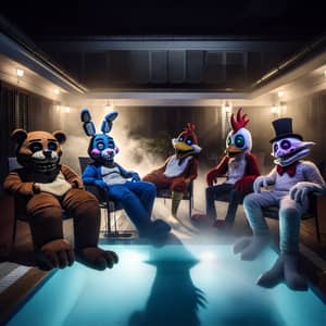 Creepy Five Nights at Freddy's Swimming Scene