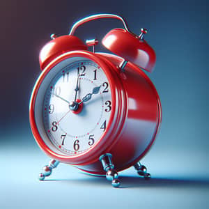 Vivid Red Realistic Alarm Clock - Perfect for Every Room