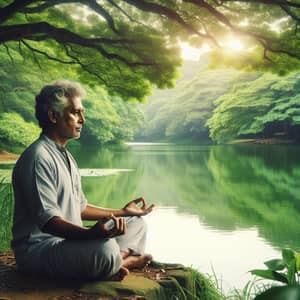 Meditation by a Tranquil Lake: Find Inner Peace