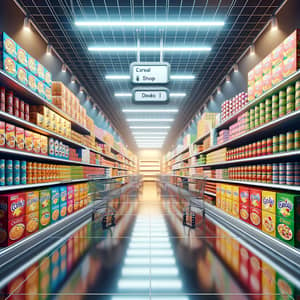 3D Modern Grocery Store Aisle Experience