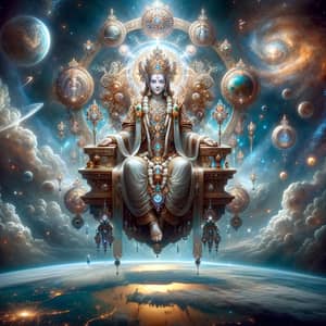 Supreme Divine Figure in Celestial Landscape